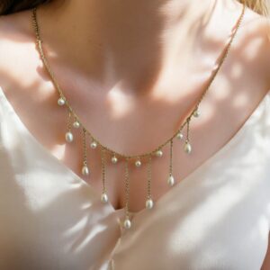 Freshwater Pearl Gold Necklace