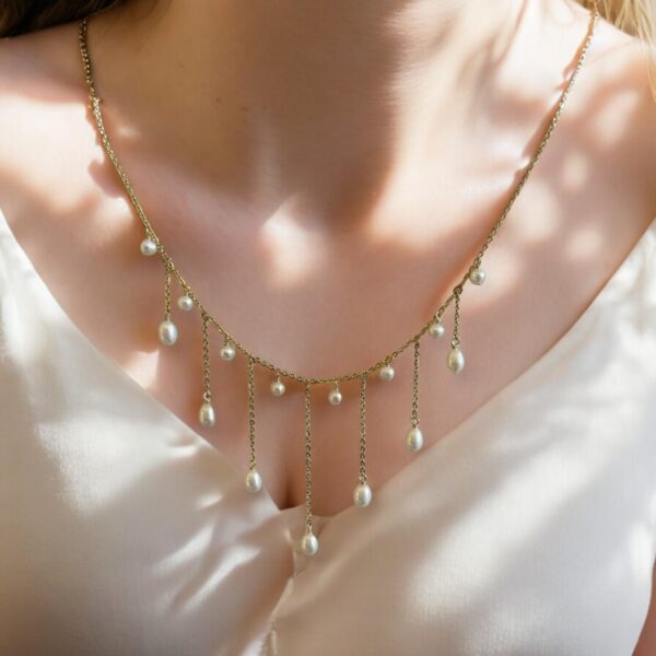 Freshwater Pearl Gold Necklace